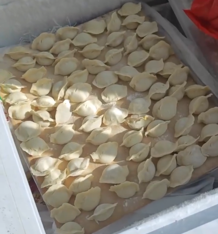 餃子機包的餃子進行速凍